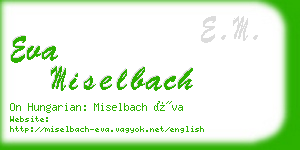 eva miselbach business card